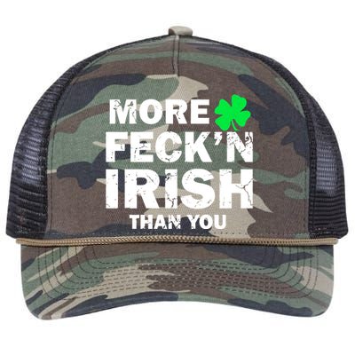 More Feck'n Irish Than You Funny Retro Rope Trucker Hat Cap