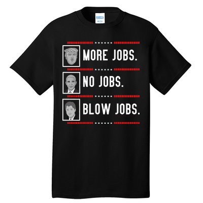 More Jobs No Jobs Blow Jobs Pro Trump Tall T-Shirt