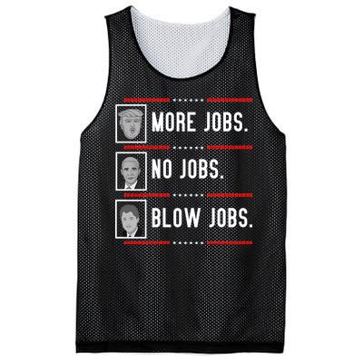 More Jobs No Jobs Blow Jobs Pro Trump Mesh Reversible Basketball Jersey Tank