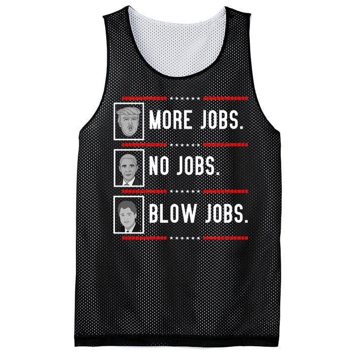 More Jobs No Jobs Blow Jobs Pro Trump Mesh Reversible Basketball Jersey Tank