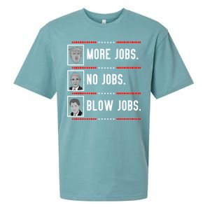 More Jobs No Jobs Blow Jobs Pro Trump Sueded Cloud Jersey T-Shirt