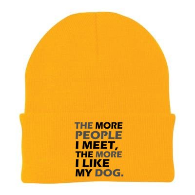 More People I Meet Like My Dog Knit Cap Winter Beanie