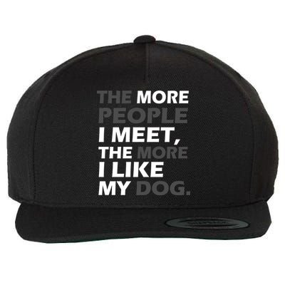 More People I Meet Like My Dog Wool Snapback Cap