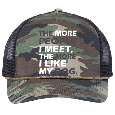 More People I Meet Like My Dog Retro Rope Trucker Hat Cap