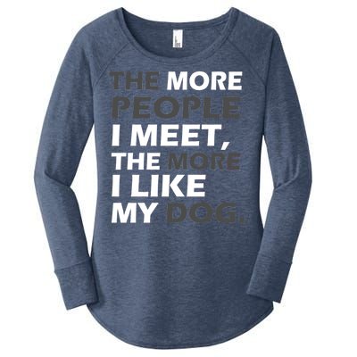 More People I Meet Like My Dog Women's Perfect Tri Tunic Long Sleeve Shirt