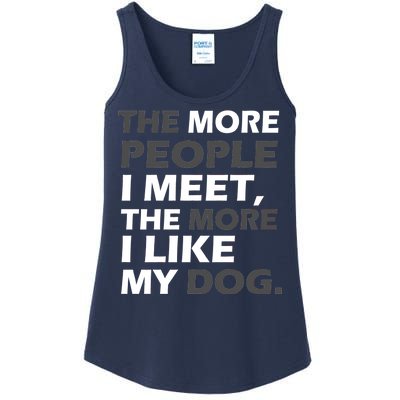 More People I Meet Like My Dog Ladies Essential Tank