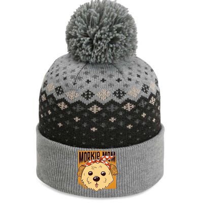 Morkie Mom The Baniff Cuffed Pom Beanie