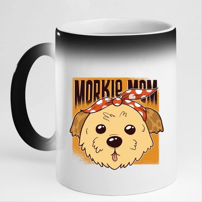 Morkie Mom 11oz Black Color Changing Mug