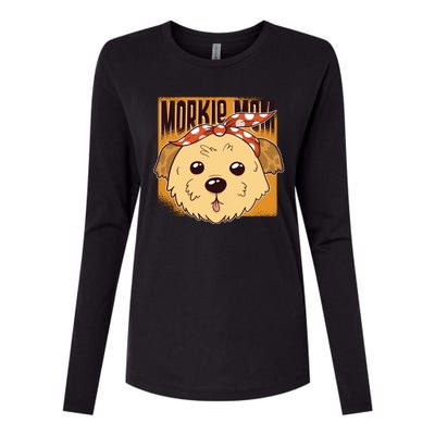 Morkie Mom Womens Cotton Relaxed Long Sleeve T-Shirt