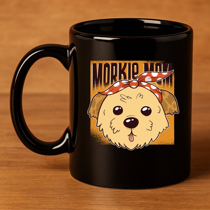 Morkie Mom 11oz C Handle Ceramic Mug