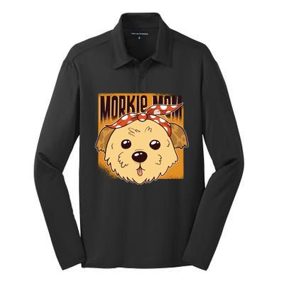 Morkie Mom Silk Touch Performance Long Sleeve Polo