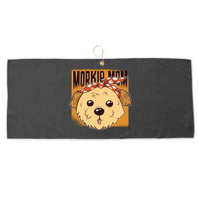 Morkie Mom Large Microfiber Waffle Golf Towel