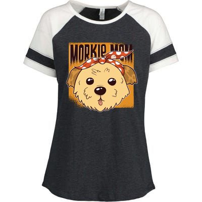 Morkie Mom Enza Ladies Jersey Colorblock Tee