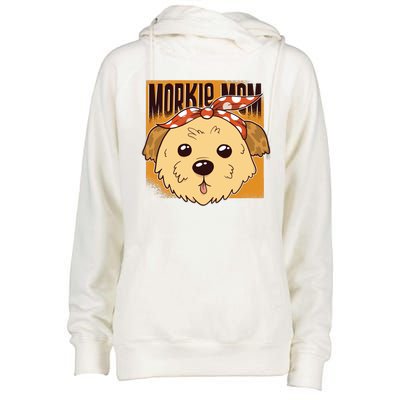 Morkie Mom Womens Funnel Neck Pullover Hood