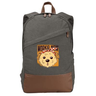 Morkie Mom Cotton Canvas Backpack