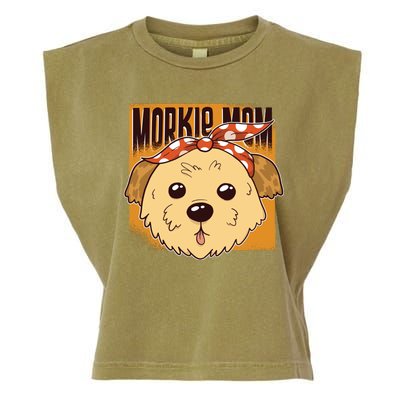 Morkie Mom Garment-Dyed Women's Muscle Tee