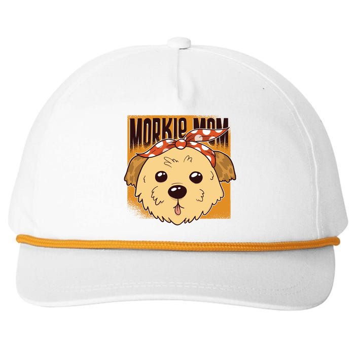 Morkie Mom Snapback Five-Panel Rope Hat