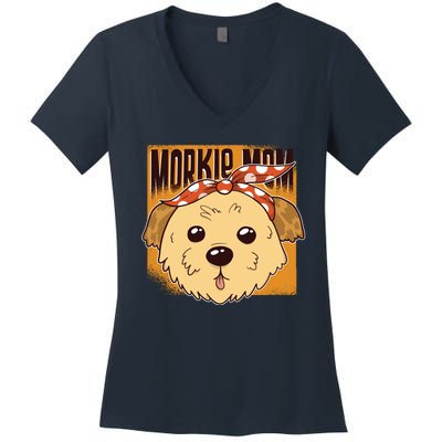 Morkie Mom Women's V-Neck T-Shirt