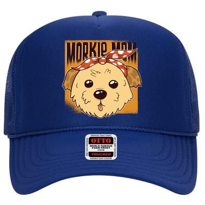 Morkie Mom High Crown Mesh Back Trucker Hat