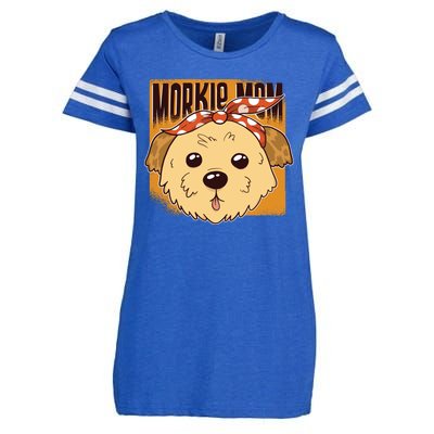 Morkie Mom Enza Ladies Jersey Football T-Shirt