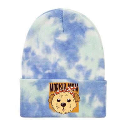 Morkie Mom Tie Dye 12in Knit Beanie