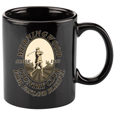 Morningwood Country Club Classic Golf 11oz C Handle Ceramic Mug