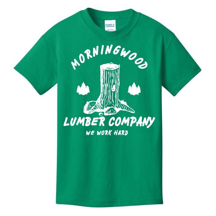 Morningwood Lumber Company We Work Hard Kids T-Shirt