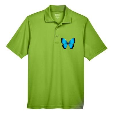 Morpho Butterfly Close Up 3D Men's Origin Performance Pique Polo