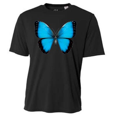 Morpho Butterfly Close Up 3D Cooling Performance Crew T-Shirt