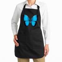 Morpho Butterfly Close Up 3D Apron