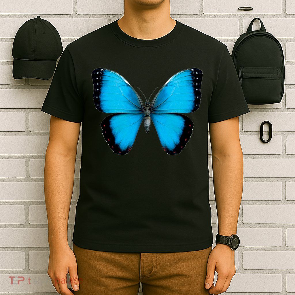 Morpho Butterfly Close Up 3D T-Shirt