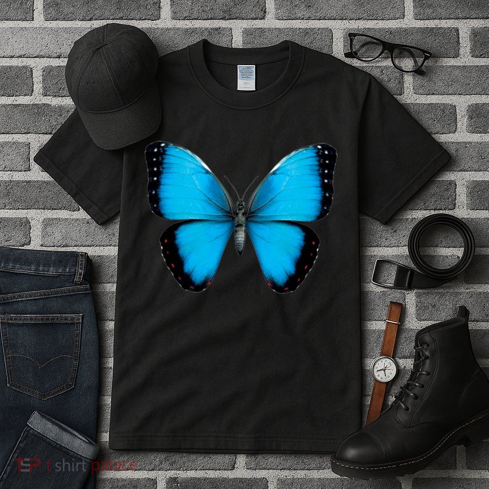 Morpho Butterfly Close Up 3D Tall T-Shirt