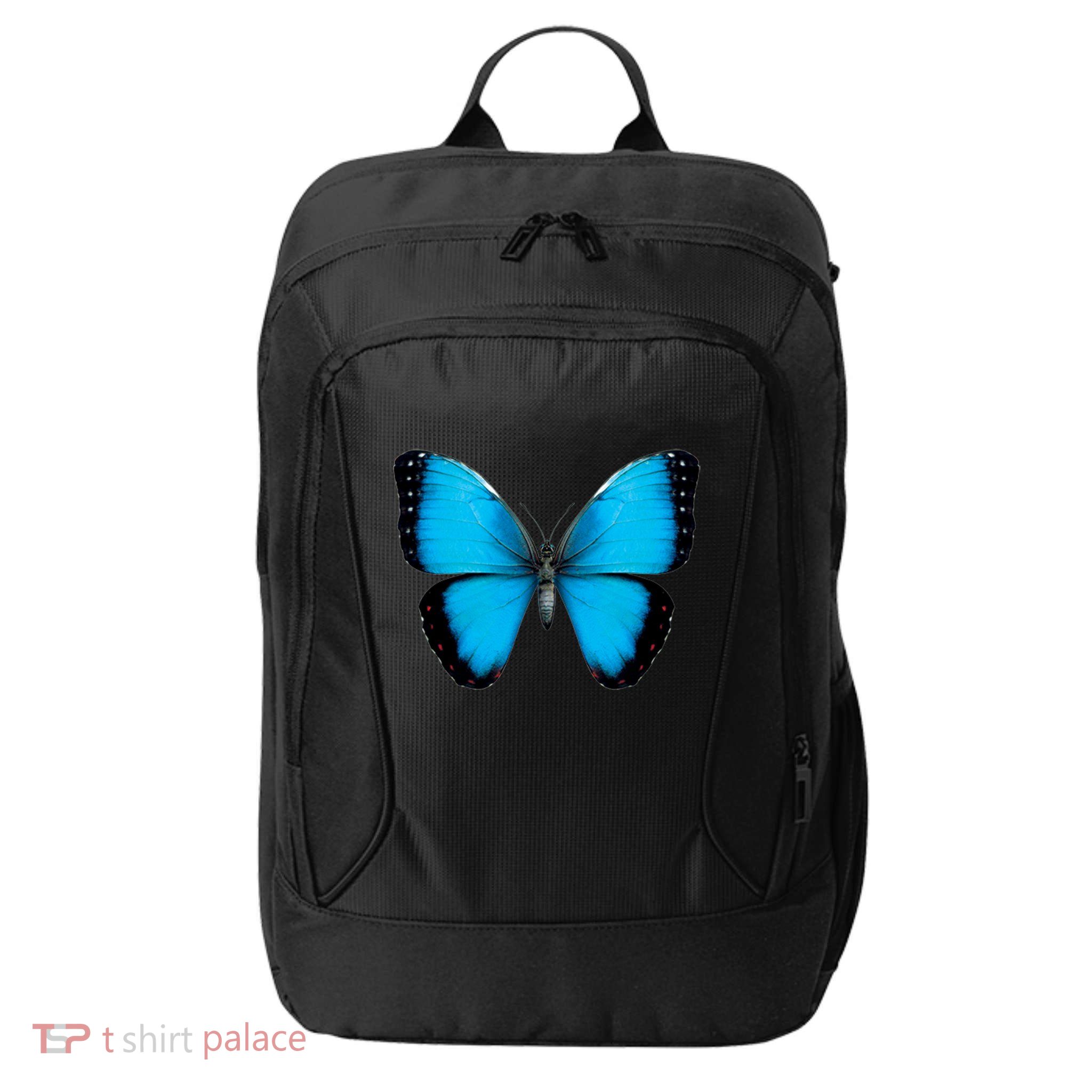 Morpho Butterfly Close Up 3D City Backpack