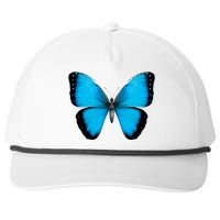 Morpho Butterfly Close Up 3D Snapback Five-Panel Rope Hat