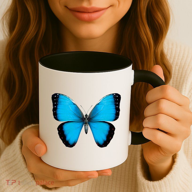 Morpho Butterfly Close Up 3D Mug