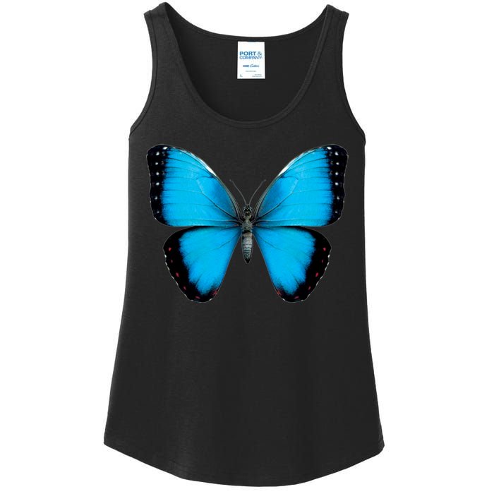 Morpho Butterfly Close Up 3D Ladies Essential Tank