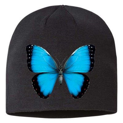 Morpho Butterfly Close Up 3D Sustainable Beanie