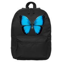 Morpho Butterfly Close Up 3D 16 in Basic Backpack