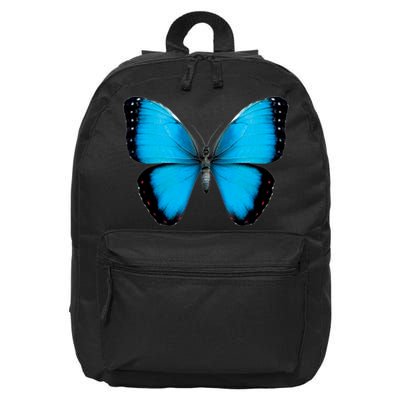 Morpho Butterfly Close Up 3D 16 in Basic Backpack