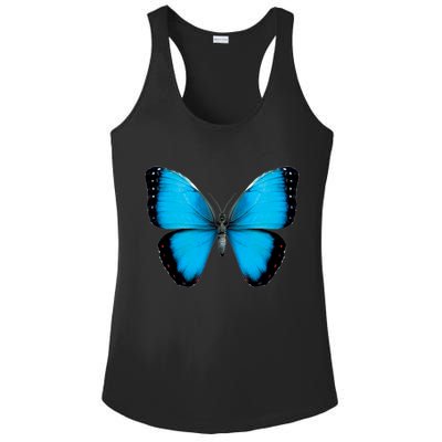Morpho Butterfly Close Up 3D Ladies PosiCharge Competitor Racerback Tank