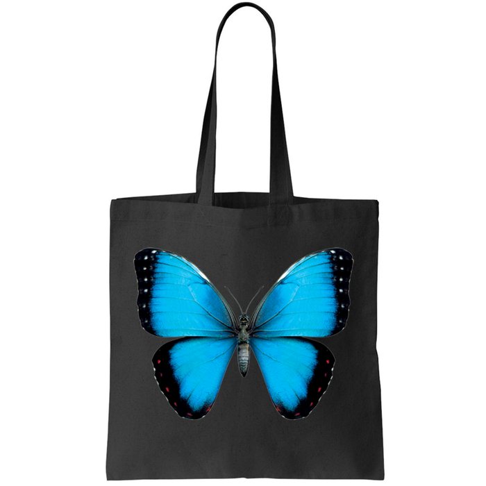 Morpho Butterfly Close Up 3D Tote Bag