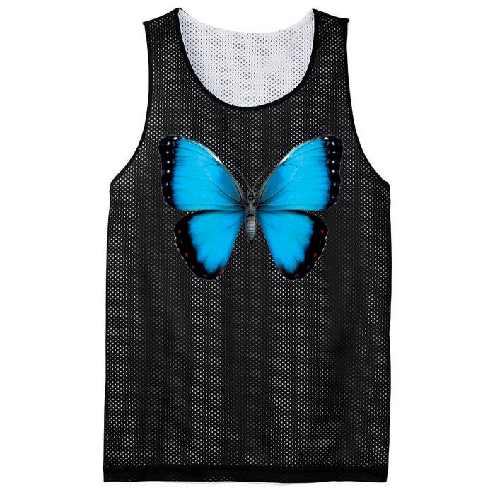 Morpho Butterfly Close Up 3D Mesh Reversible Basketball Jersey Tank