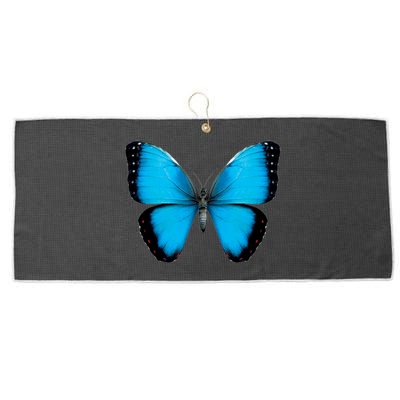 Morpho Butterfly Close Up 3D Large Microfiber Waffle Golf Towel