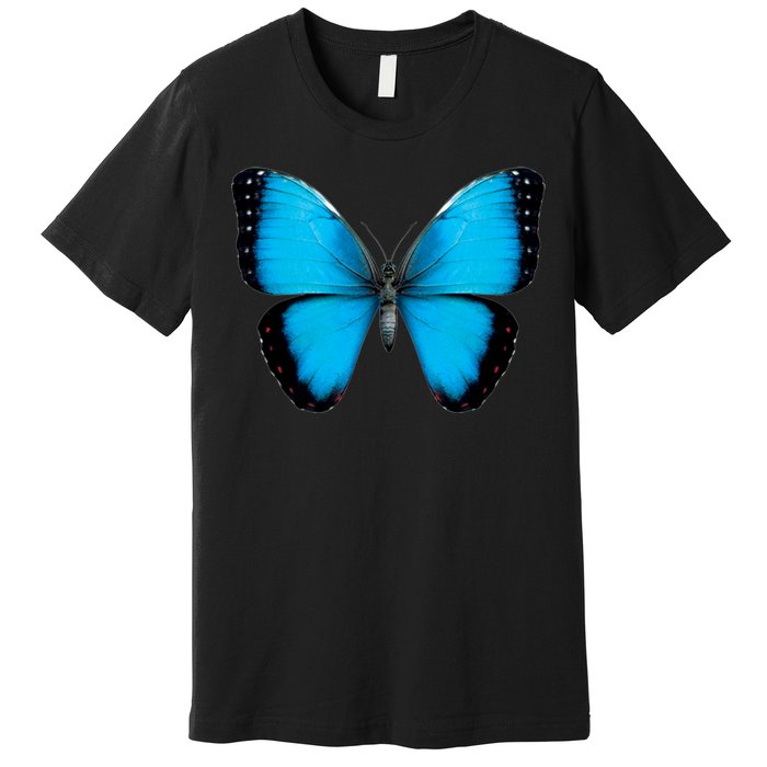 Morpho Butterfly Close Up 3D Premium T-Shirt