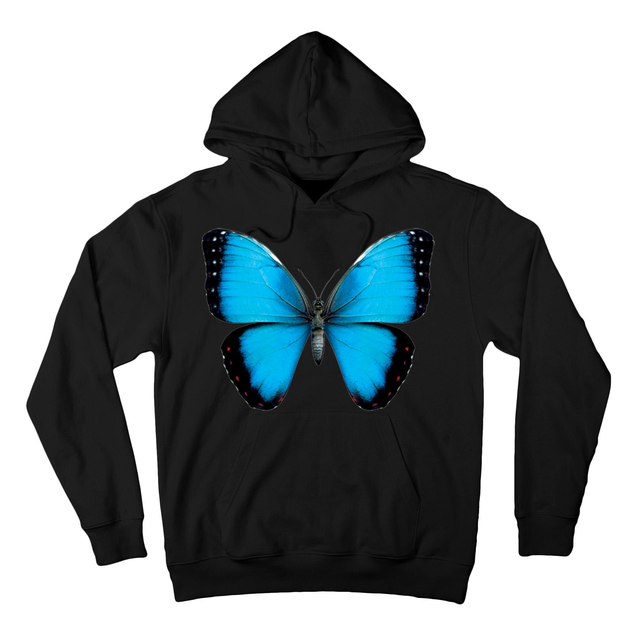Morpho Butterfly Close Up 3D Tall Hoodie