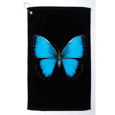 Morpho Butterfly Close Up 3D Platinum Collection Golf Towel