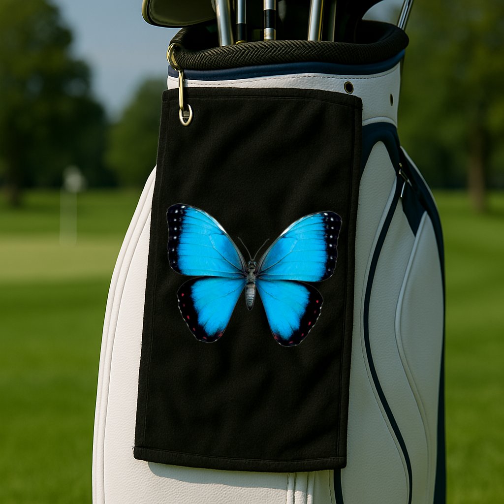 Morpho Butterfly Close Up 3D Golf Towel