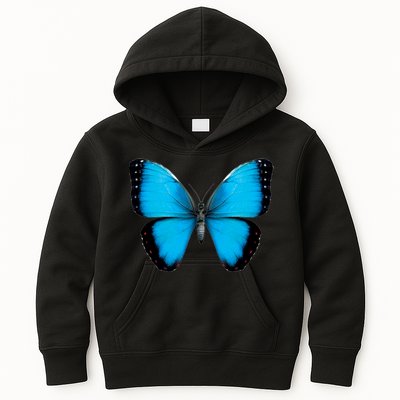 Morpho Butterfly Close Up 3D Kids Hoodie