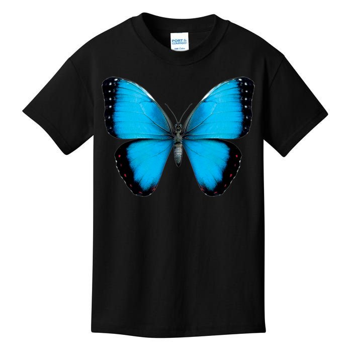 Morpho Butterfly Close Up 3D Kids T-Shirt