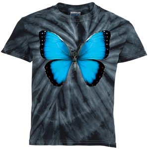 Morpho Butterfly Close Up 3D Kids Tie-Dye T-Shirt